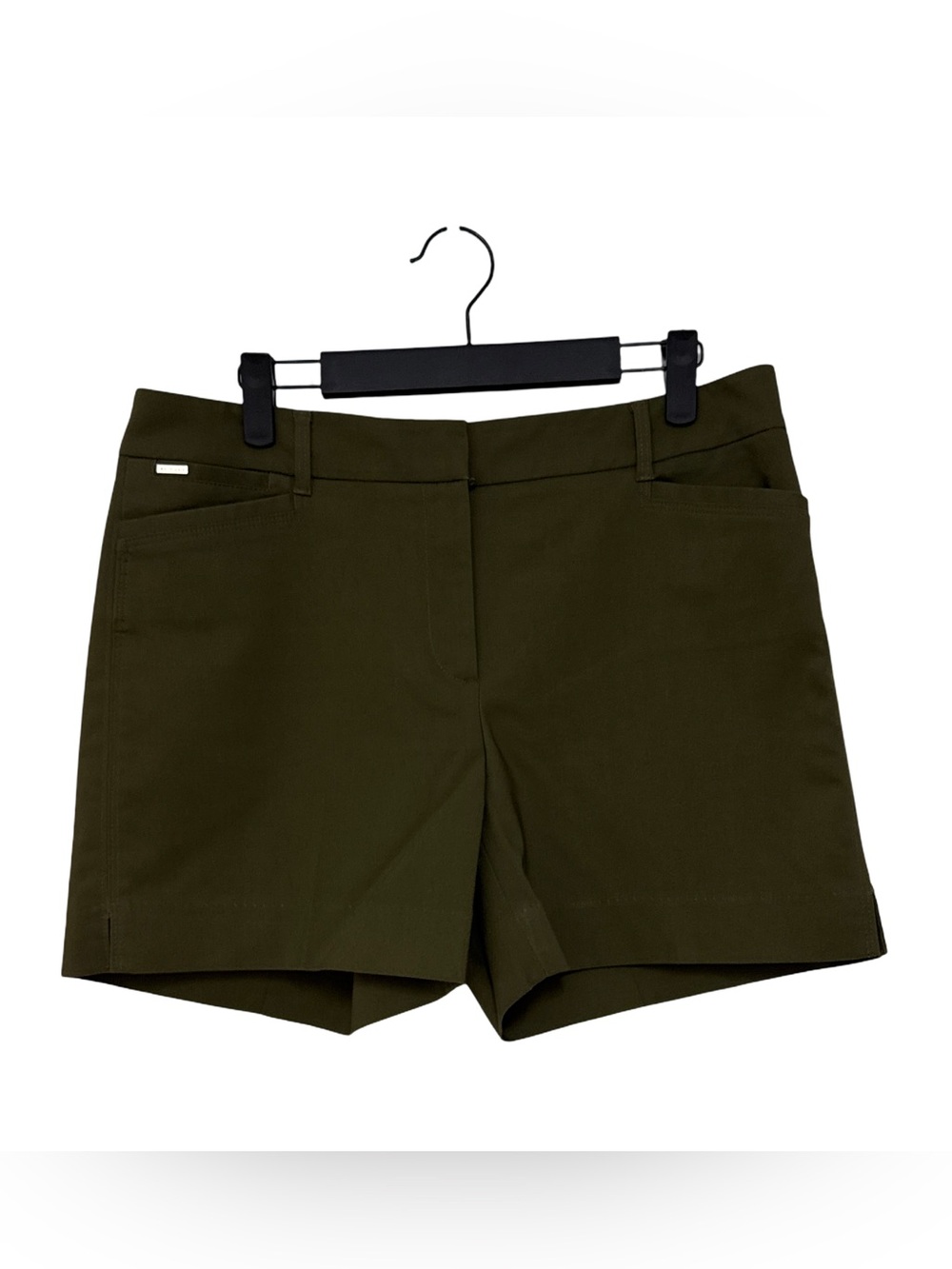 White House Black Market The “5 Short Chino Dress Shorts Women’s 6 Olive Green